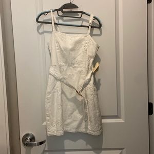 White belt dress